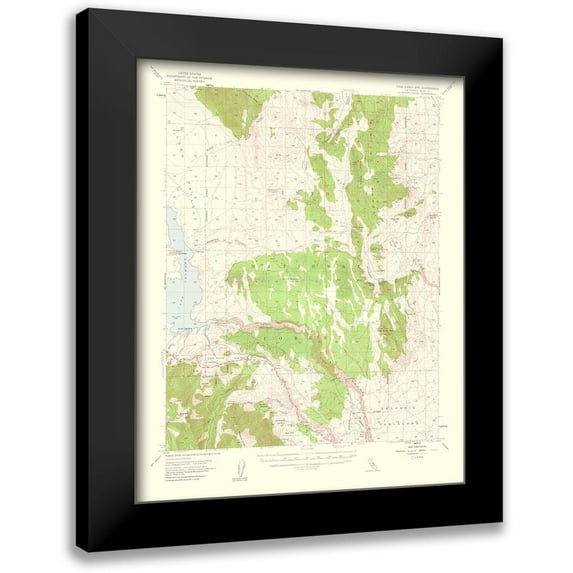 USGS 15x18 Black Modern Framed Museum Art Print Titled - Casa Diablo Mountain California Quad - USGS 1961