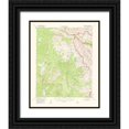 thumbnail image 1 of USGS 15x18 Black Ornate Wood Framed with Double Matting Museum Art Print Titled - Blackcap Mountain California Quad - USGS 1962, 1 of 4