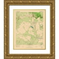 thumbnail image 1 of USGS 15x18 Gold Ornate Wood Framed with Double Matting Museum Art Print Titled - Benjamin Texas Quad - USGS 1967, 1 of 4