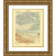 thumbnail image 1 of USGS 15x18 Gold Ornate Wood Framed with Double Matting Museum Art Print Titled - Honker Bay California Quad - USGS 1918, 1 of 4