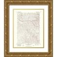 thumbnail image 1 of USGS 15x18 Gold Ornate Wood Framed with Double Matting Museum Art Print Titled - Ploessers Draw Wyoming Quad - USGS 1972, 1 of 4