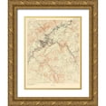 thumbnail image 1 of USGS 15x18 Gold Ornate Wood Framed with Double Matting Museum Art Print Titled - Scranton Pennsylvania Sheet - USGS 1891, 1 of 4