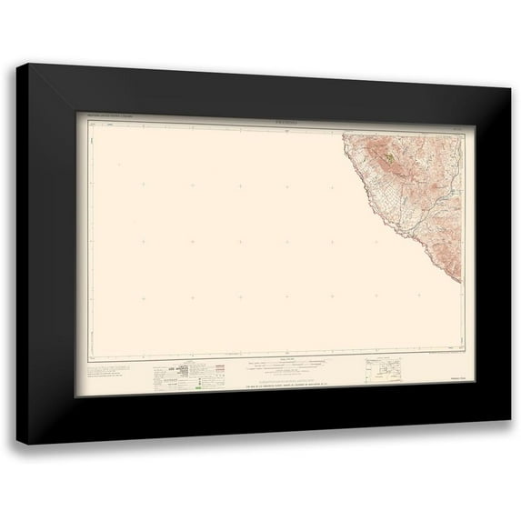 USGS 18x13 Black Modern Framed Museum Art Print Titled - Presidio Texas Quad - USGS 1959