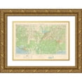 thumbnail image 1 of USGS 18x13 Gold Ornate Wood Framed with Double Matting Museum Art Print Titled - Tallahassee Florida Quad - USGS 1954, 1 of 4