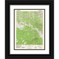 thumbnail image 1 of USGS 19x24 Black Ornate Wood Framed with Double Matting Museum Art Print Titled - Twin Rocks Utah Quad - USGS 1985, 1 of 4