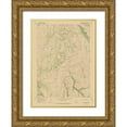 thumbnail image 1 of USGS 19x24 Gold Ornate Wood Framed with Double Matting Museum Art Print Titled - Mahogony Butte Wyoming Quad - USGS 1967, 1 of 4