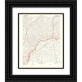 thumbnail image 1 of USGS 20x24 Black Ornate Wood Framed with Double Matting Museum Art Print Titled - Mendota Texas Quad - USGS 1969, 1 of 4