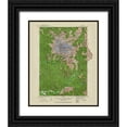 thumbnail image 1 of USGS 20x24 Black Ornate Wood Framed with Double Matting Museum Art Print Titled - Mt Rainier Washington Quad - USGS 1924, 1 of 4