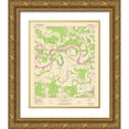 thumbnail image 1 of USGS 20x24 Gold Ornate Wood Framed with Double Matting Museum Art Print Titled - Barkman Texas Quad - USGS 1950, 1 of 4