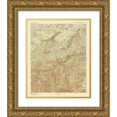 thumbnail image 1 of USGS 20x24 Gold Ornate Wood Framed with Double Matting Museum Art Print Titled - Mt Guyot Tennessee North Carolina Sheet, 1 of 4