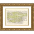 thumbnail image 1 of USGS 24x18 Gold Ornate Wood Framed with Double Matting Museum Art Print Titled - Ouachita National Forest Arkansas - USGS 1945, 1 of 4