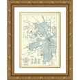 thumbnail image 1 of USGS 24x32 Gold Ornate Wood Framed with Double Matting Museum Art Print Titled - Taylor Ranch Texas Quad - USGS 1969, 1 of 4