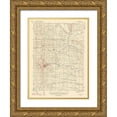 thumbnail image 1 of USGS 25x32 Gold Ornate Wood Framed with Double Matting Museum Art Print Titled - Fort Hill Wyoming Quad - USGS 1947, 1 of 4