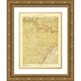 thumbnail image 1 of USGS 25x32 Gold Ornate Wood Framed with Double Matting Museum Art Print Titled - Milford Pennsylvania New Jersey New York Quad, 1 of 4