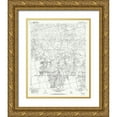 thumbnail image 1 of USGS 26x31 Gold Ornate Wood Framed with Double Matting Museum Art Print Titled - Bernecker Texas Quad - USGS 1969, 1 of 4