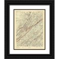 thumbnail image 1 of USGS 26x32 Black Ornate Wood Framed with Double Matting Museum Art Print Titled - Wallpack Pennsylvania New Jersey Quad - USGS 1893, 1 of 4