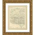 thumbnail image 1 of USGS 26x32 Gold Ornate Wood Framed with Double Matting Museum Art Print Titled - Triunfo Pass California Quad - USGS 1921, 1 of 4