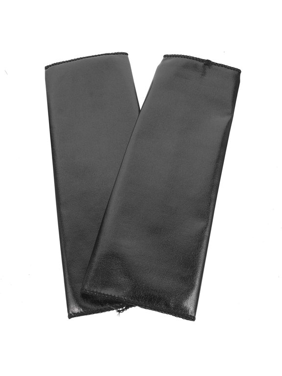 1 Pair Black Gloves Cosplay Long Arm Patent Punk Style For