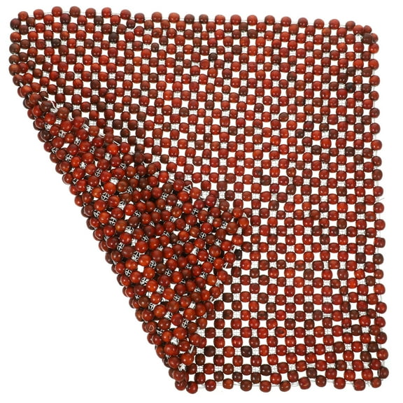 USHOBE 1 Pc Bead Seat Pad Natural Wood Color for Summer Driving 17.68 x 17.68 x 0.59 Inch