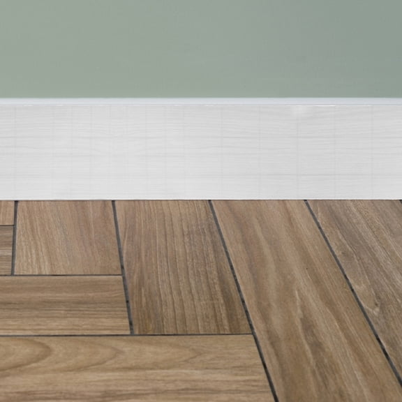 USHOBE 1 Roll Modern Grey Baseboard Trim Sticker for Wall Decor 196.5in x 3.93in