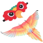 USHOBE Parrot Dress Up Party Supplies Red 1Set