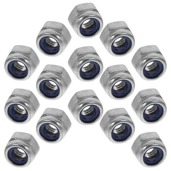 USHOBE 100Pcs Silver Metal Nuts for Industrial Use and Various Projects