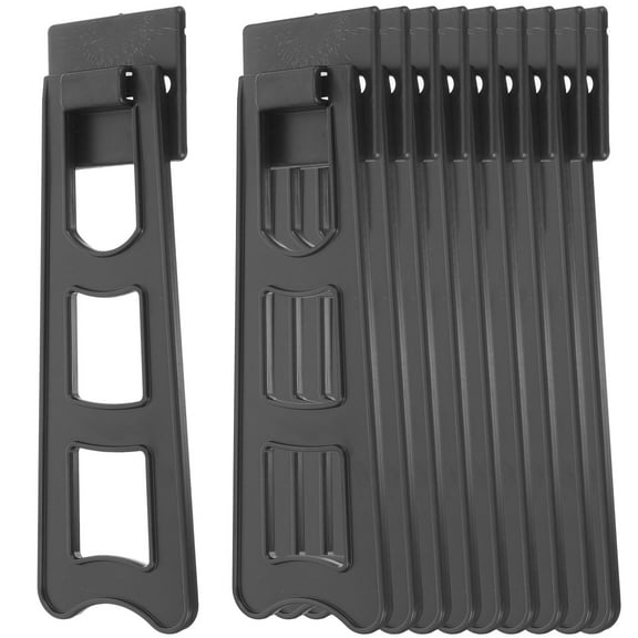 USHOBE 10Pcs Plastic Photo Frame Back Supports Black Picture Frame Easel Back Stands