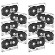USHOBE 10Pcs 60 Minute Black Blank Cassette Tape for Audio Recording with Rewritable Feature