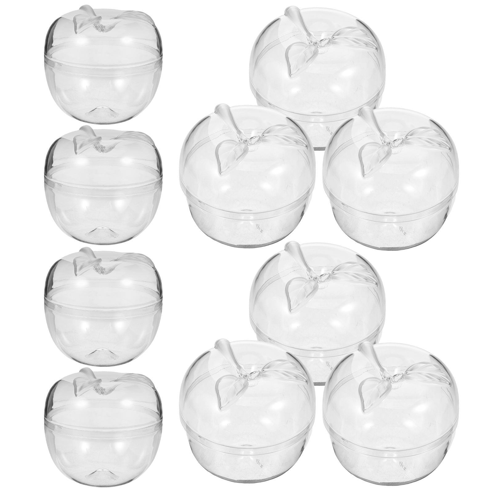 USHOBE 10Pcs Apple-Shaped Candy Storage Containers Plastic Small Boxes ...