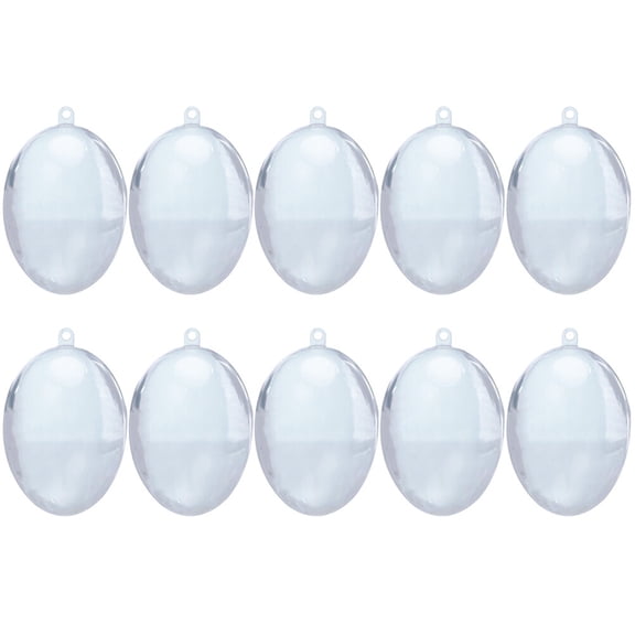 USHOBE 10Pcs Clear Baubles Plastic Fillable Balls for Home and