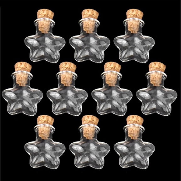 USHOBE Set of 10 Mini Decorative Bottles for Home Decor, Party Favors, Giving and Special Occasions