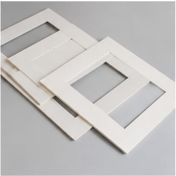 USHOBE 10Pcs White Paper Photo Display Frames, Craft Picture Holders for Wall Decor, Scrapbook, Home Party Decoration