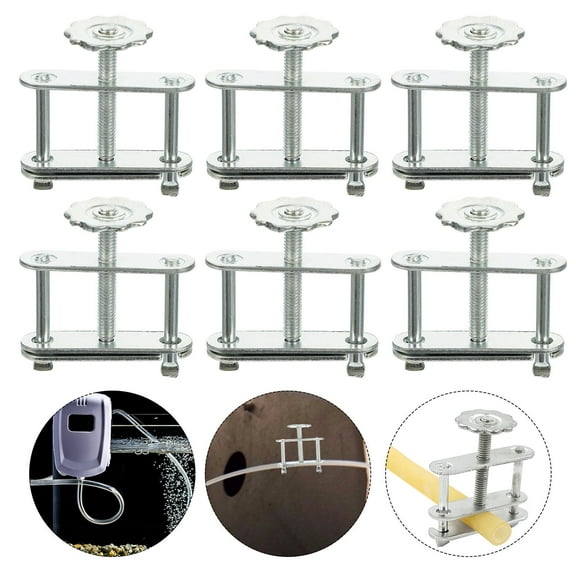 USHOBE 10Pcs Silver Tubing Clamps for Flow Control and Flow Control Tubing Clamps 1.65X1.38X0.67in