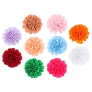 USHOBE 10Pcs Pet Collar Flowers Assorted Color Floral Charm for Dogs and Cats