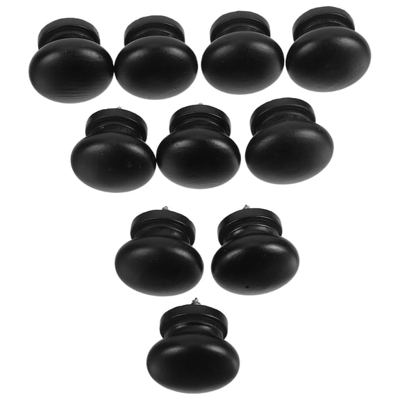 USHOBE 10Pcs Wooden Drawer Knobs with Wear Resistant Finish for Furniture Restoration