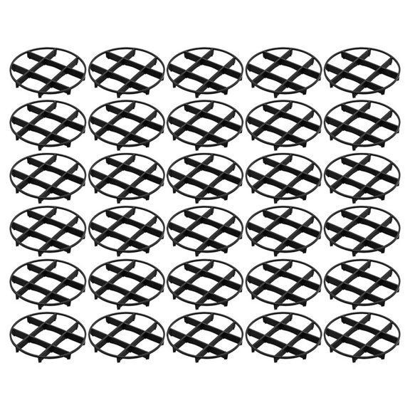 USHOBE 120Pcs Plant Pot Riser Feet Plastic Drainage Supports for Indoor Outdoor Planters Black