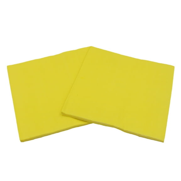 USHOBE Decorative Napkins Yellow Paper 6Packs 20SheetsPerPack 9.8x9.8x0.02in