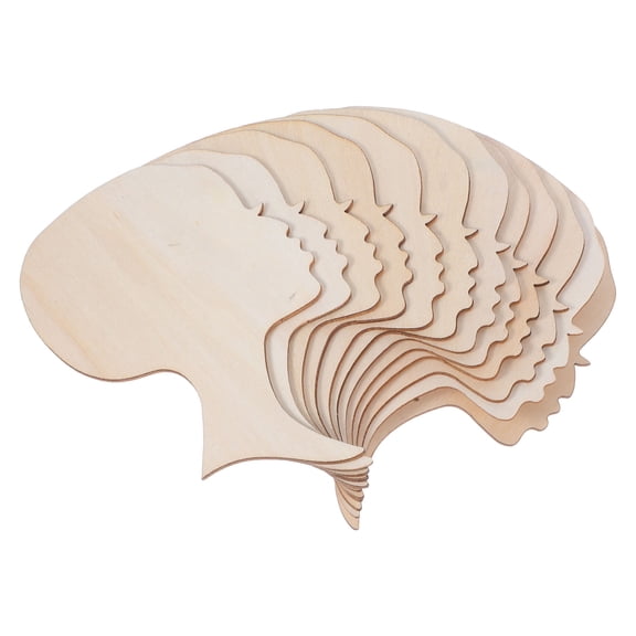 USHOBE 12Pcs African Woman Face Shape with Lashes Cutouts for Painting and Dyeing