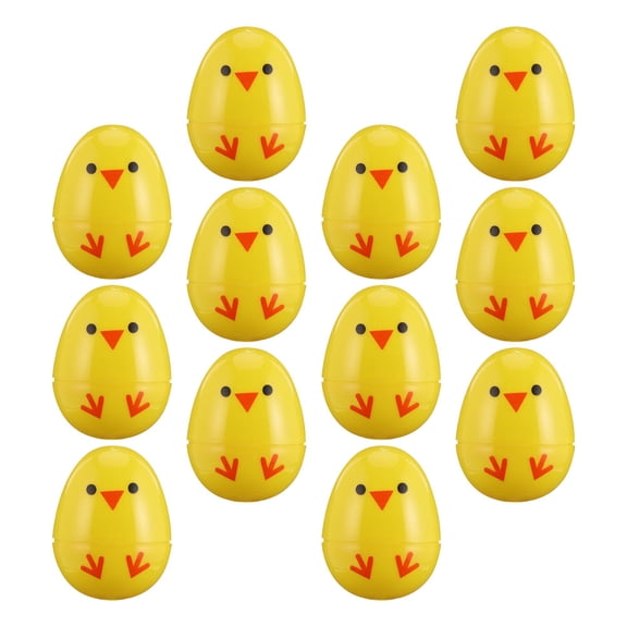 USHOBE 12-Pack Easter Decorative Plastic Fake Eggs for Home Decoration, 6 x 2.3 Inches, Spring Holiday Supplies