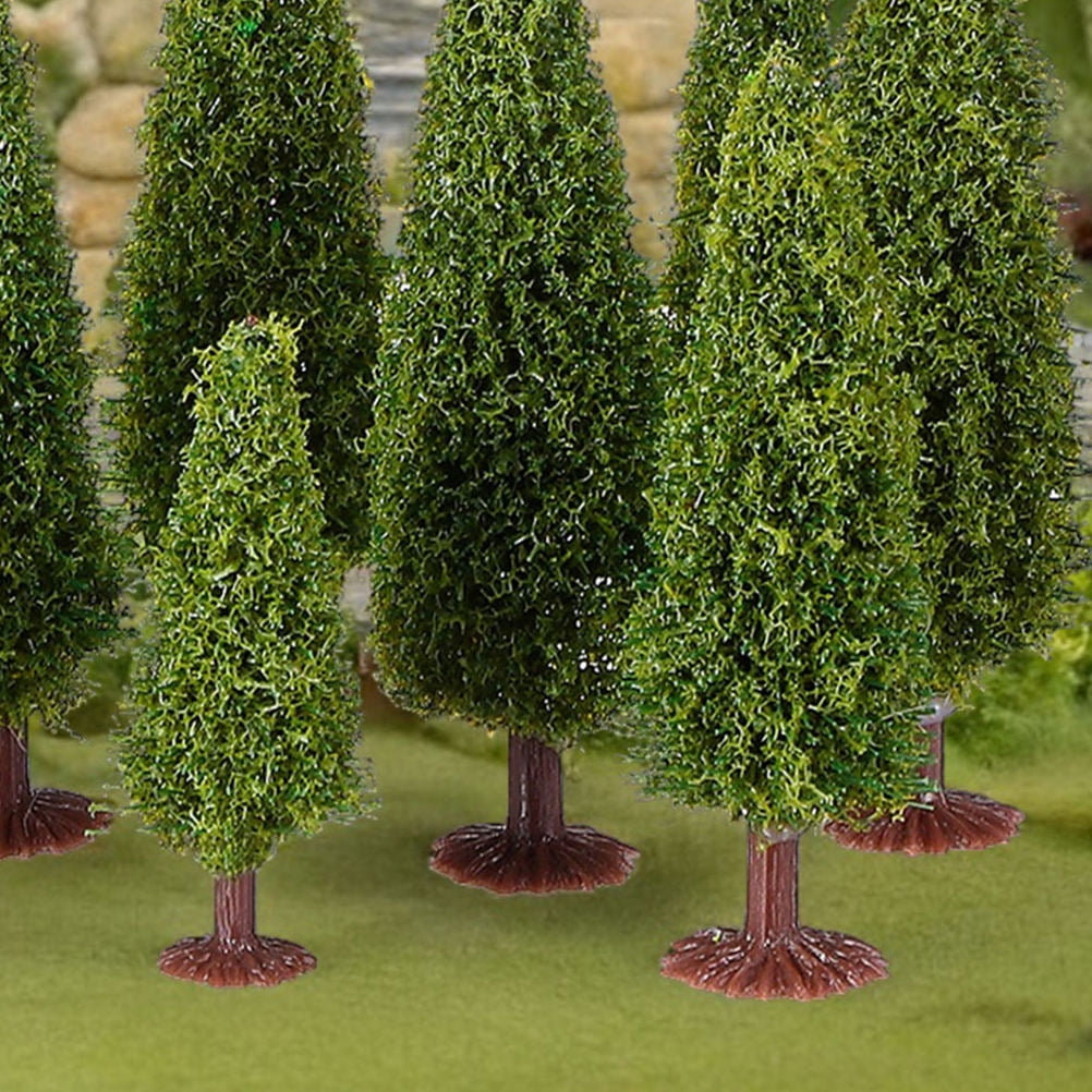 USHOBE Green Plastic Model Trees for Decor Realistic Details Durable ...
