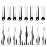 USHOBE Stainless Steel Croissant Molds Plated Silver Reusable for Home Baking 16Pcs