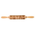 thumbnail image 1 of USHOBE Pastry Made Rolling Pins Embossed Wood For Family 1Pcs 15.2X2X2In, 1 of 8