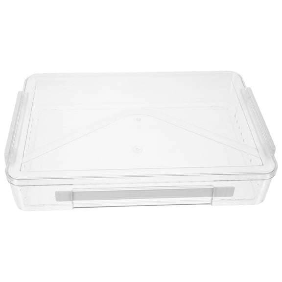 USHOBE Clear Card Organizer 1 Pack, Photo and Flag Display Case, Storage Box 35x24x7 Inches