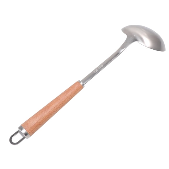 USHOBE 1Pack Cooking Spoon Multi Color Polished Stainless Steel Round Edges Long Handle Home Cooks