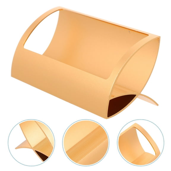 USHOBE 1Pack Golden Metal Business Cards Holder Desk for Adults 4.1x1.8in