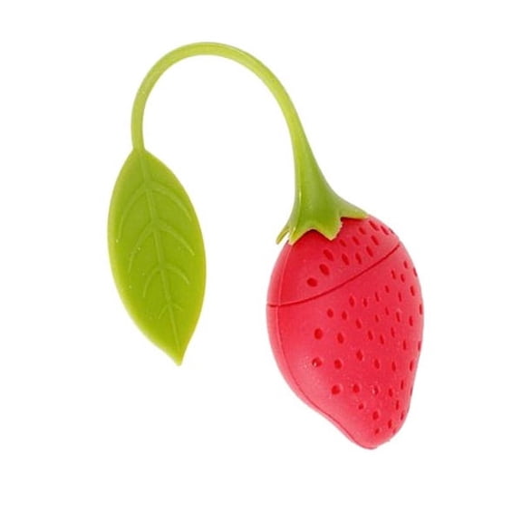 USHOBE 1Pack Novelty Tea Strainer Strawberry Shaped for Tea Drinking Green