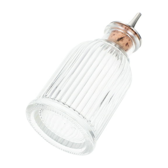 USHOBE 1Pack Vintage Glass Bottles with Wooden Plug for Bar Use 11.8x2.2In