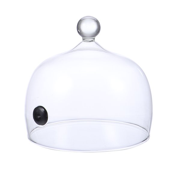 USHOBE 1Pc Heat Cold Resistant Transparent Dessert Cloche Dome for Bread Cake Cover