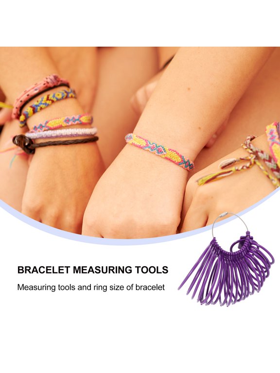 1Pc Purple Plastic Bracelet Measuring Ring Tool Portable Precise for Home and Shop