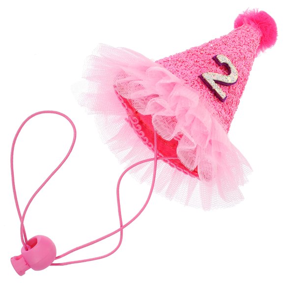 USHOBE 1Pc Pink Cloth Adjustable Lizard Hat for Pet Party and Birthday Decoration
